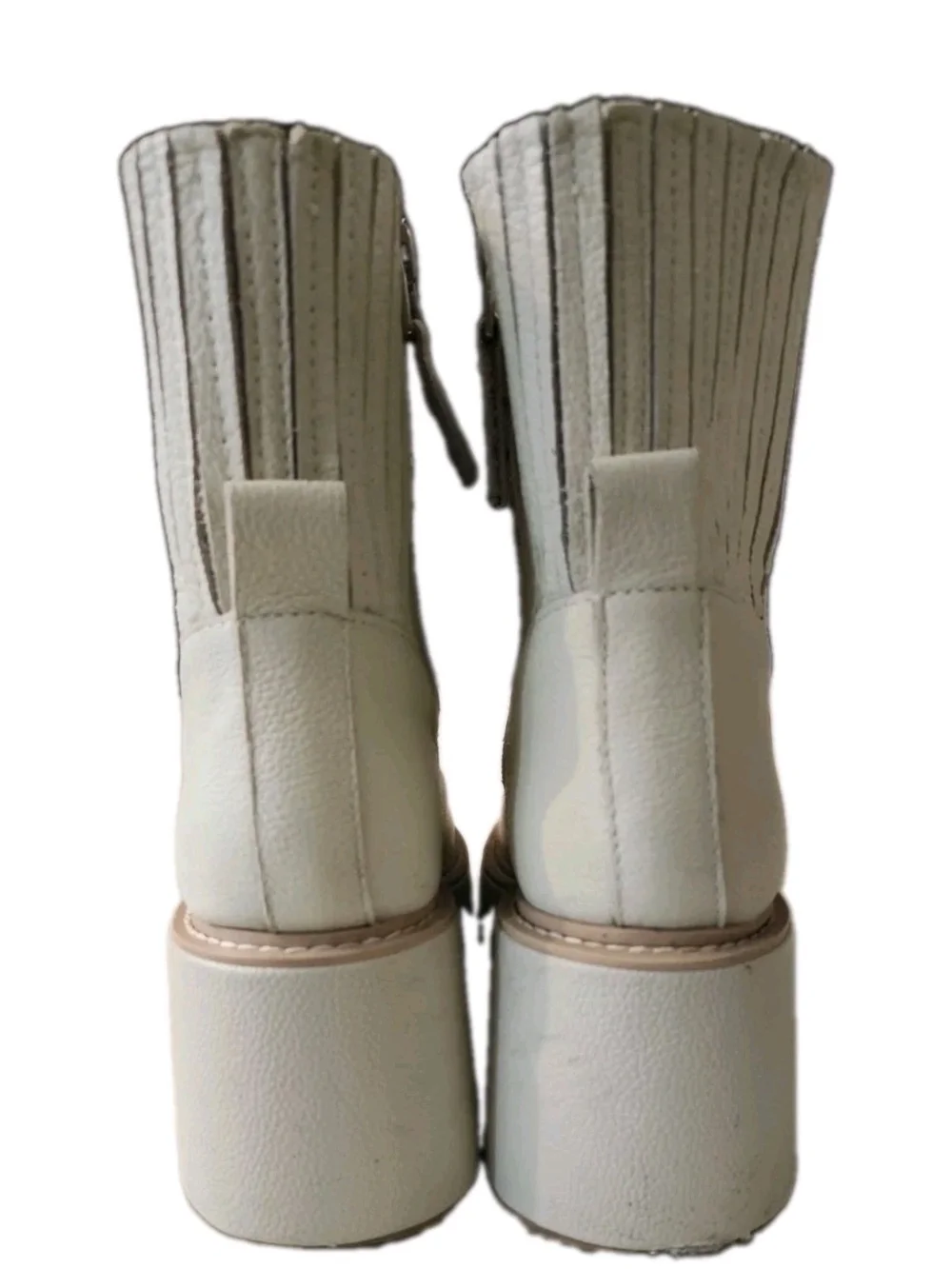 Dolce Vita Cream Platform Wedge Ankle Boots Size 7.5